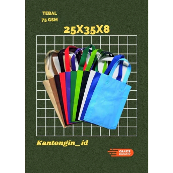 

Tas Spunbond Goodie Bag 25x35x8 cm/ Goodie Bag Tebal 70gsm Goodie Bag Handle Tas Belanja Tas Souvenir