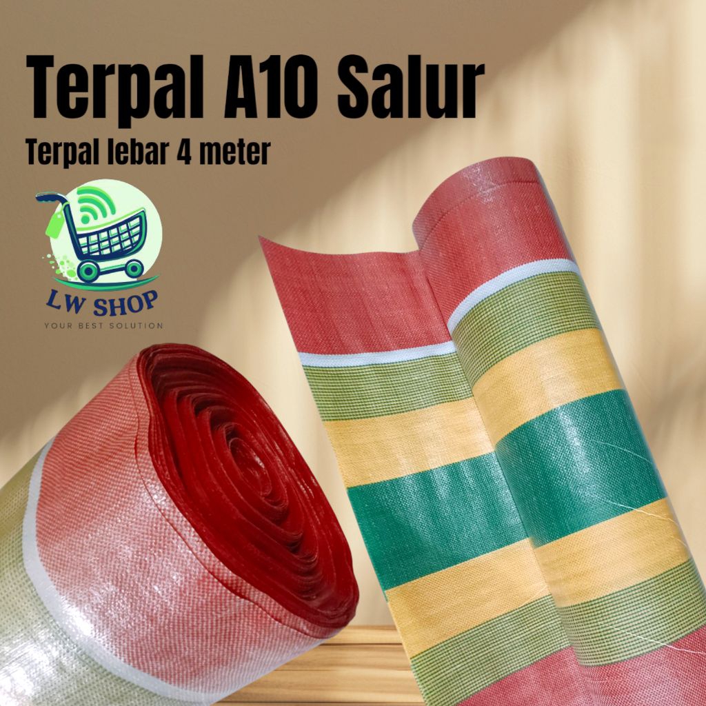 Terpal A10 Salur, Terpal Salur 4 meter, Terpal Plastik TANPA SAMBUNGAN