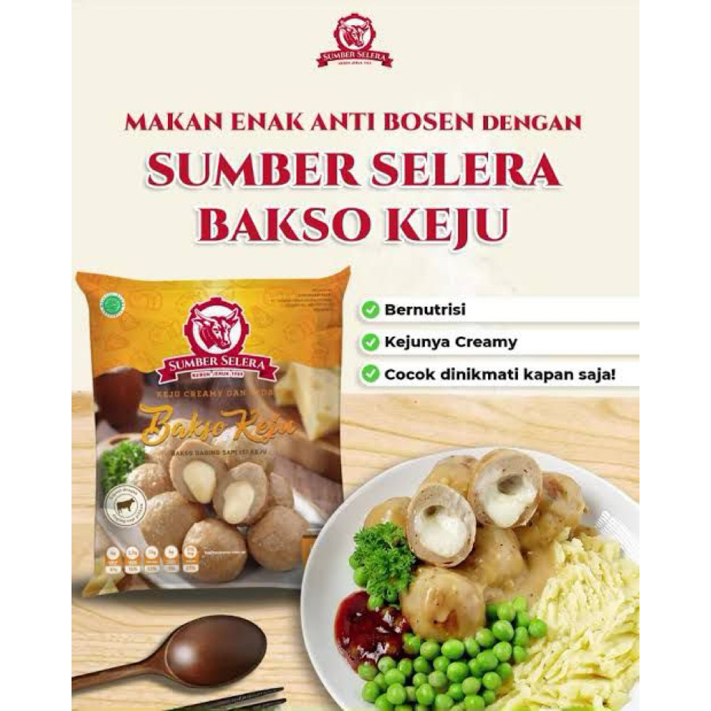 

Bakso Keju Sumber Selera 300 gr/Bakso Keju Frozen