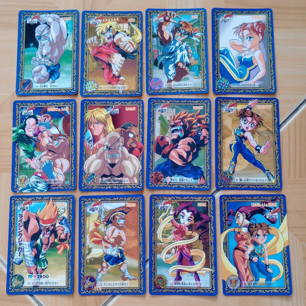 kartu street fighter zero vintage 1996 Bandai original Japan
