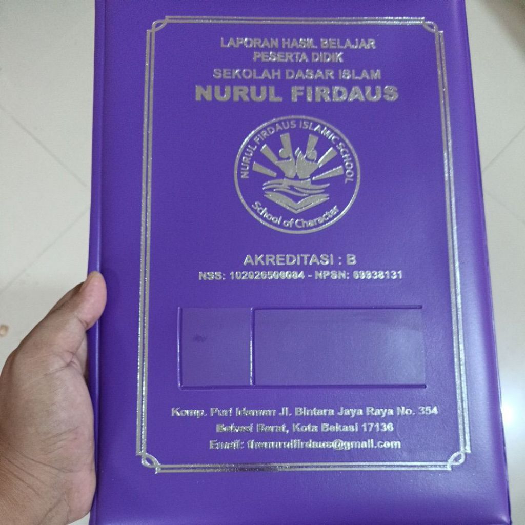 

SAMPUL RAPOT CUSTOM isi 16 lembar