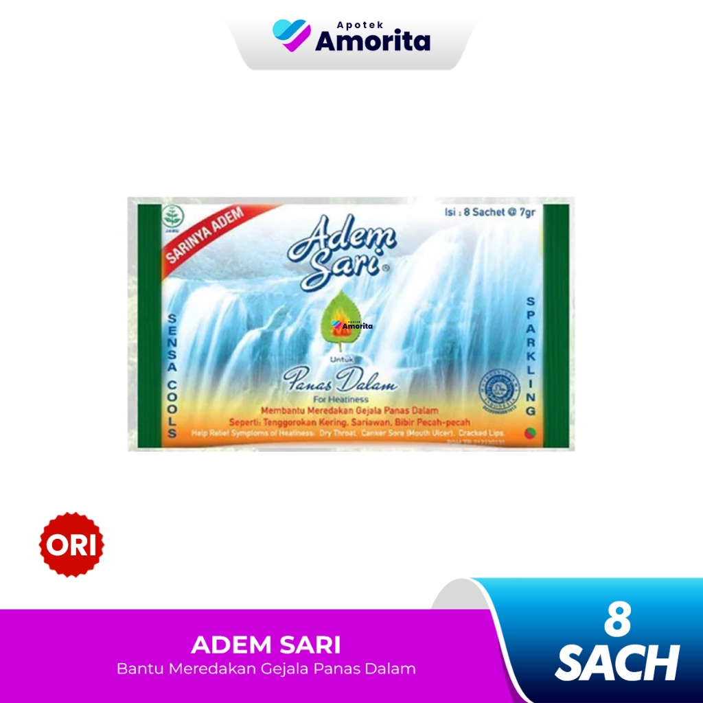 

Adem Sari 1 Pack 8 Sachet - Meredakan Gejala Panas Dalam