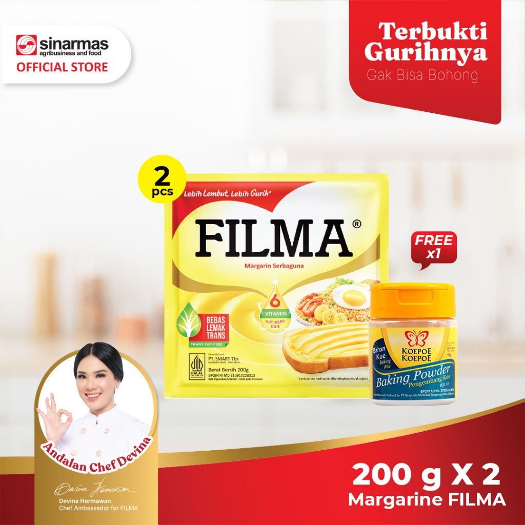 

Filma Margarine Sachet Twinpack Free Baking Powder Koepoe Koepoe