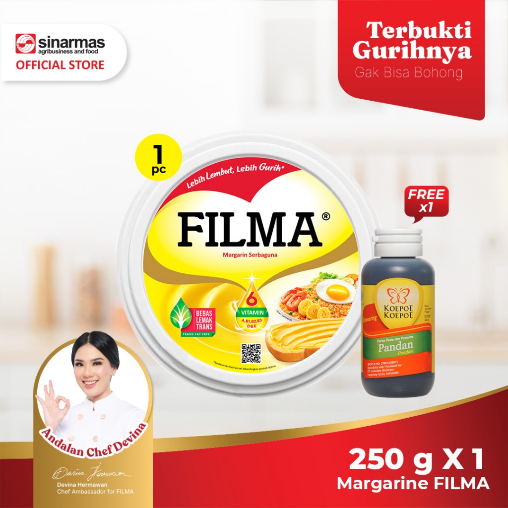 

Filma Margarine Tube 250gr Free Pasta Pandan Koepoe Koepoe