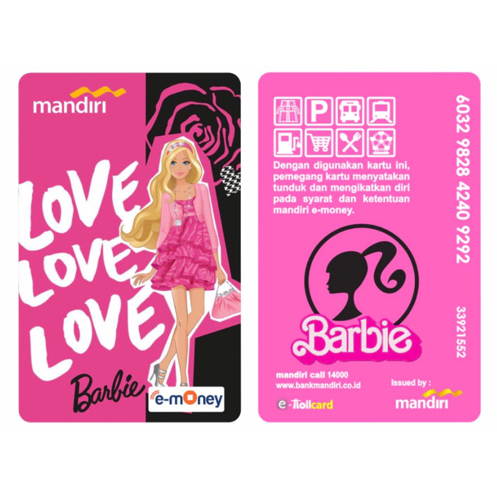 Emoney mandiri edisi Barbie / emoney edisi Barbie / emoney Barbie / emoney custom Barbie