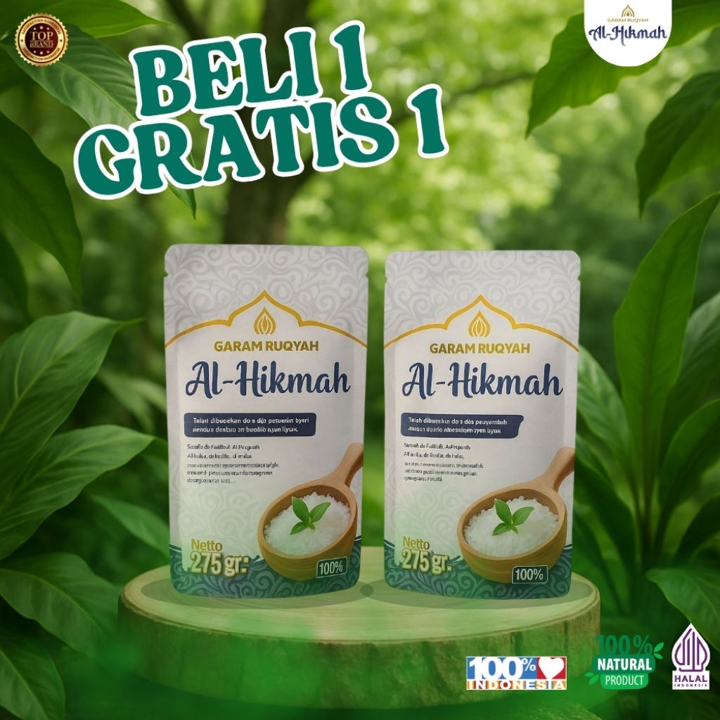 

[BELI 1 BONUS 1] Garam Ruqyah Al Hikmah 275 gr untuk Membersihkan diri, menghilangkan aura negatif, Memperlancar Rejeki, Menghapus Penghalang Rejeki, Insomnia ,Enteng Jodoh, Anak Rewel, Anak Tantrum Dan Rumah Tangga Adem gk gampang Marah