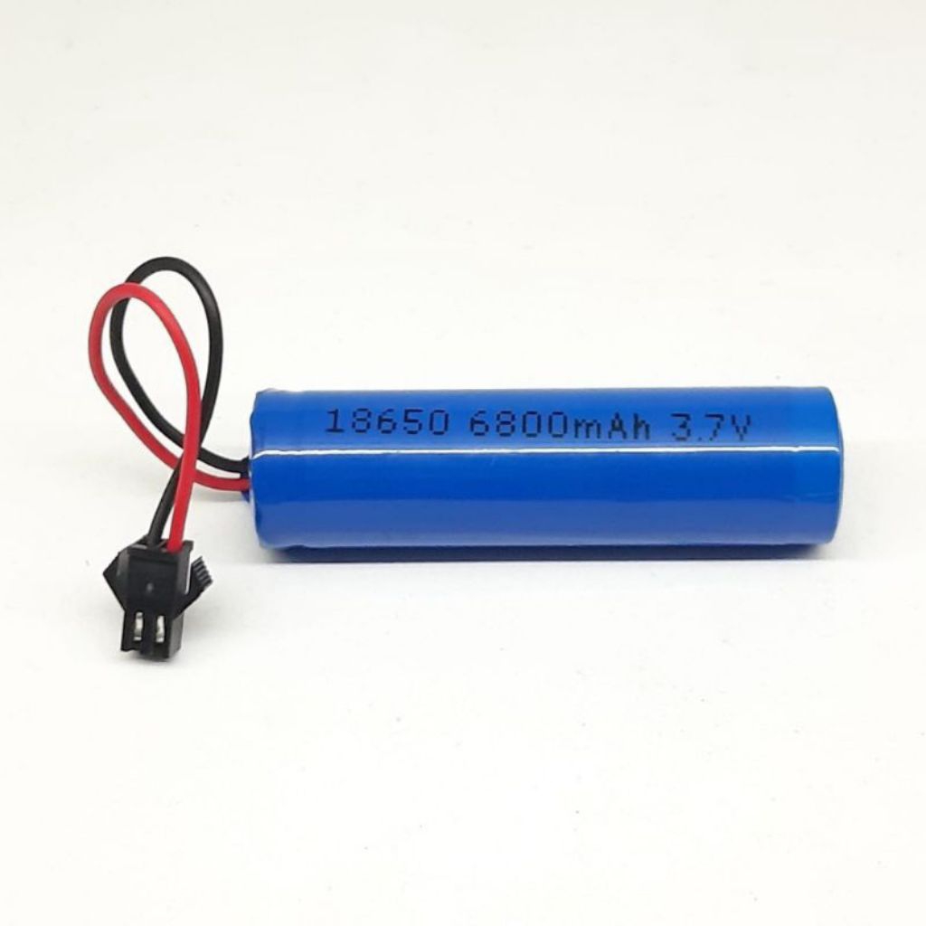 Mutiaradstore Lithium Battery 18650 Baterai Charger Type 18650 3.7Volt 6800Mah Socket 2 Pin Batre