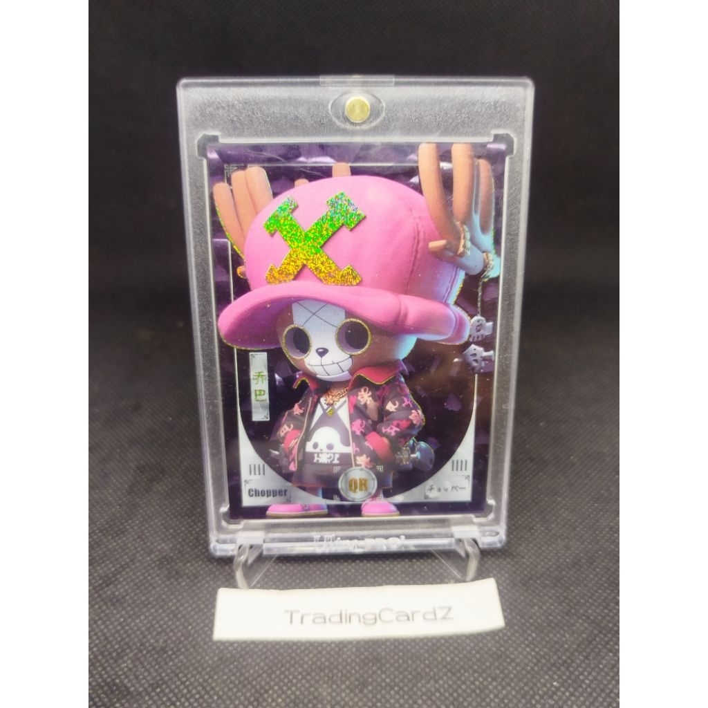 (Kartu Tebal -/+ 75pt) TCG/CCG FansCard One piece QR Chopper #QR-10 (dpt sleeve)
