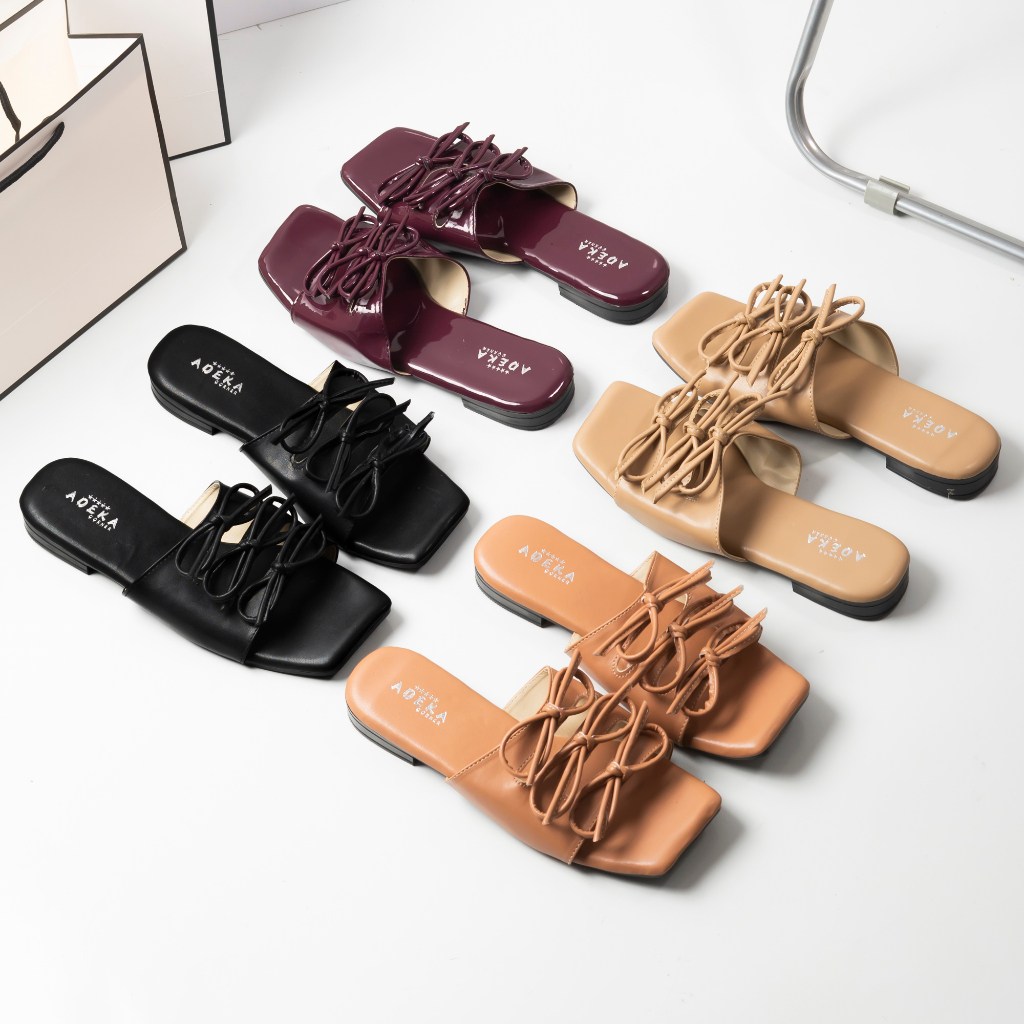 ADK Shoes Sandal Gimmie pita 3 Karet Wanita Flat look korean style