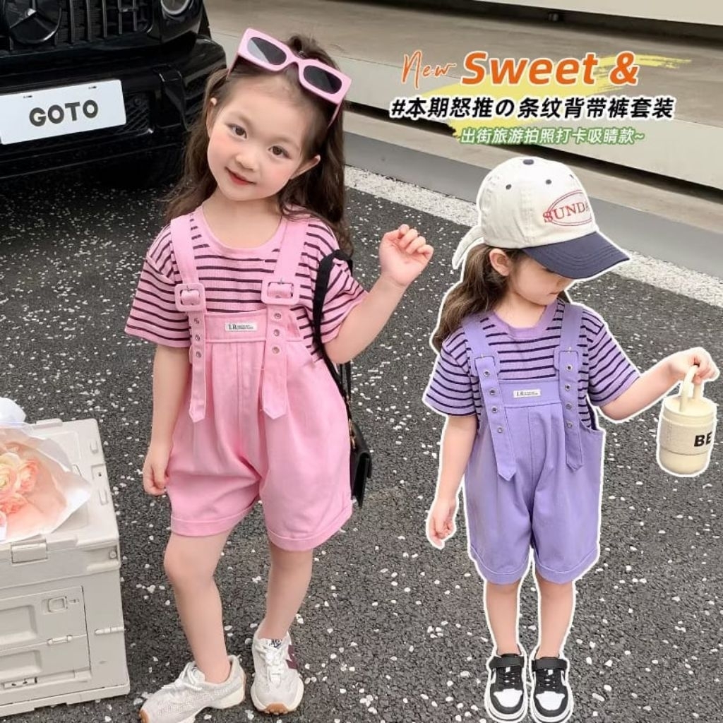 Overall / Celana kodok / celana gantung anak cewek 1-5 tahun