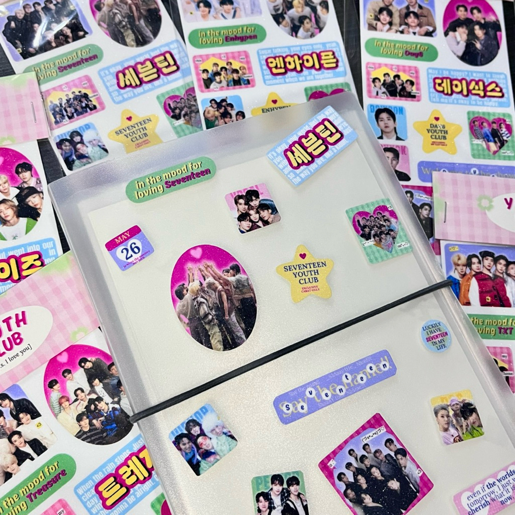 

Youth Club Glitter Sticker {Seventeen, Enhypen, Day6, Riize, Treasure, Txt}