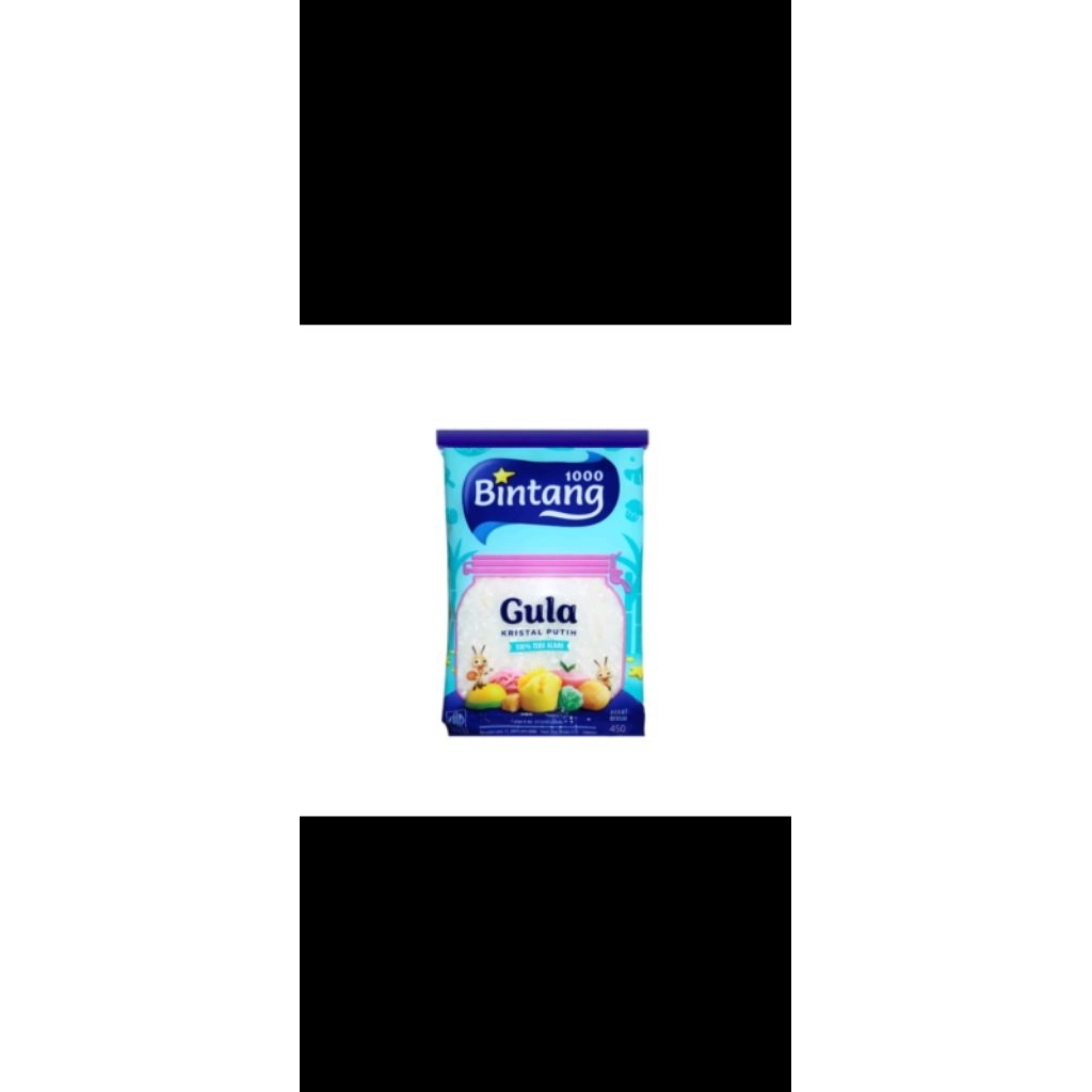 

Gula pasir 1000 Bintang 450 gram. Eceran 1 pcs