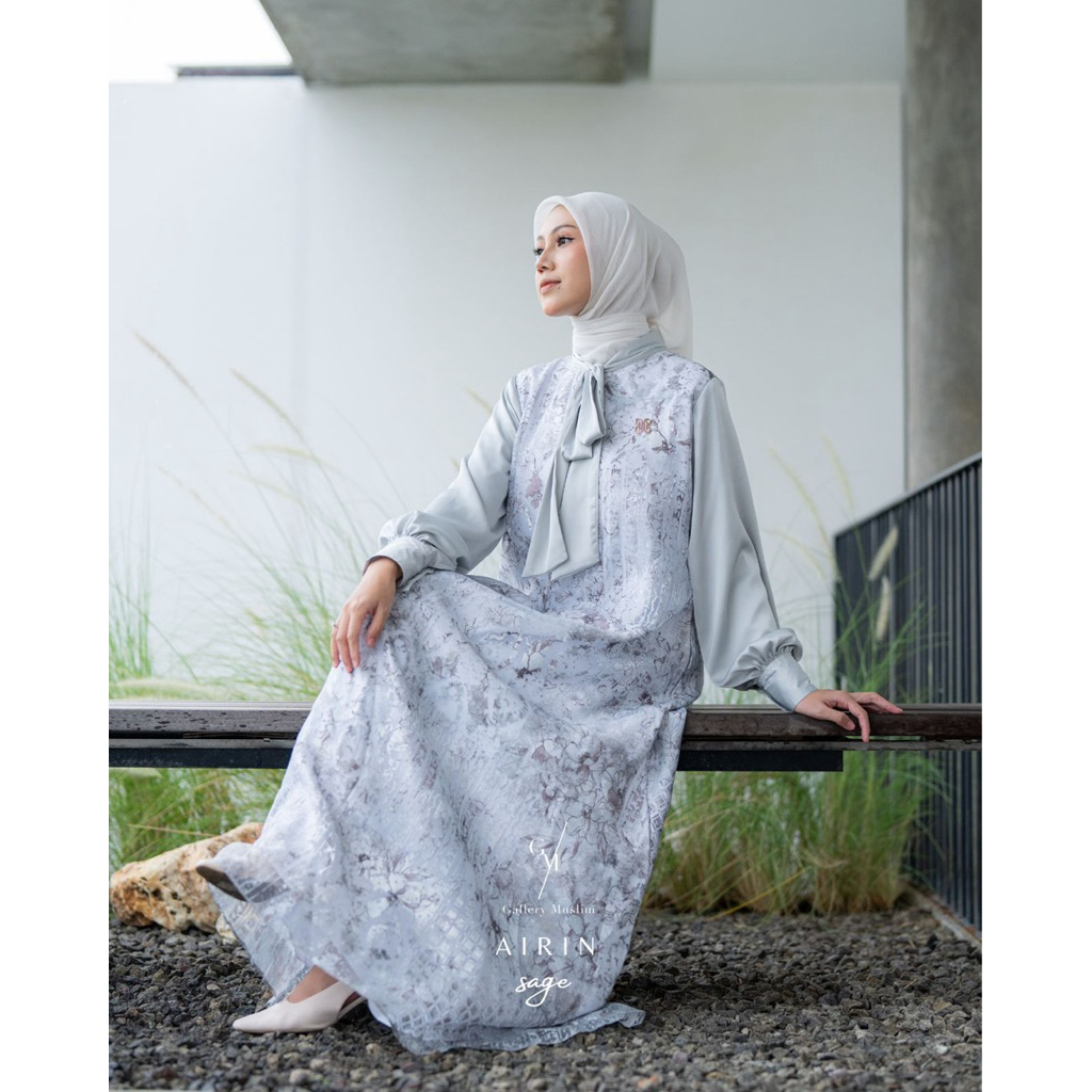 Gamis Galery Muslim /Galeri Muslim/ Airin  Dress Original Branded
