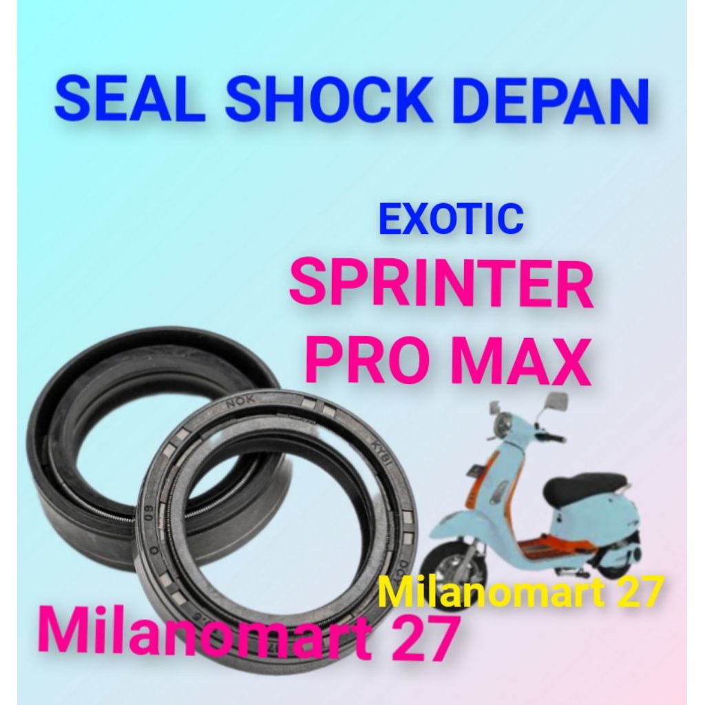 seal shock depan exotic sprinter PRO MAX Sil skok depan motor listrik exotic sprinter PRO MAX