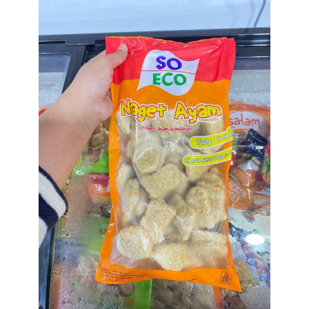

SO ECO NAGET AYAM 1000gr 1 KG / SOECO CHICKEN NUGGET / AYU PUTRI FROZEN FOOD