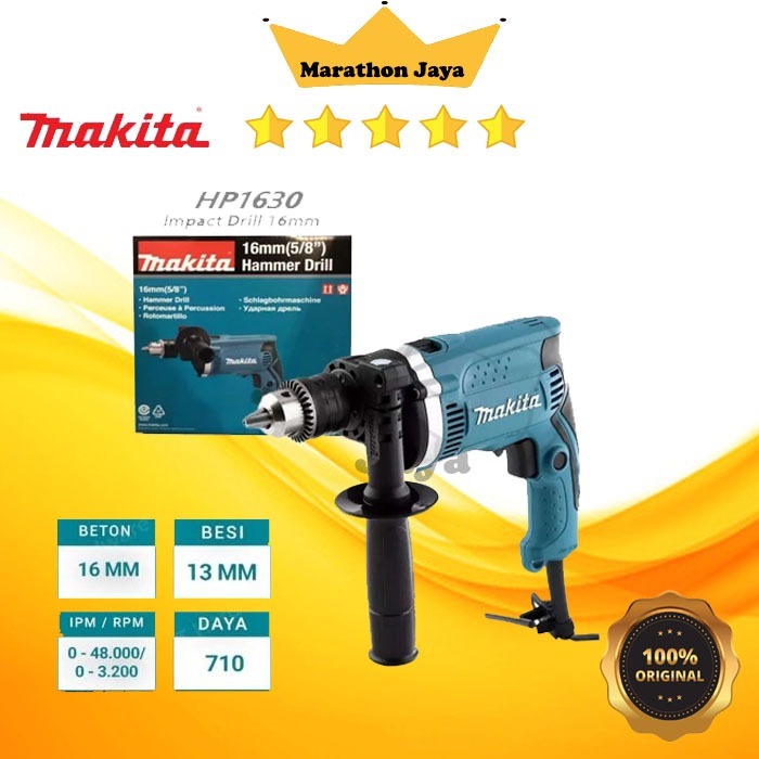 Makita HP 1630 / HP1630 Mesin Bor Tangan Tembok Beton