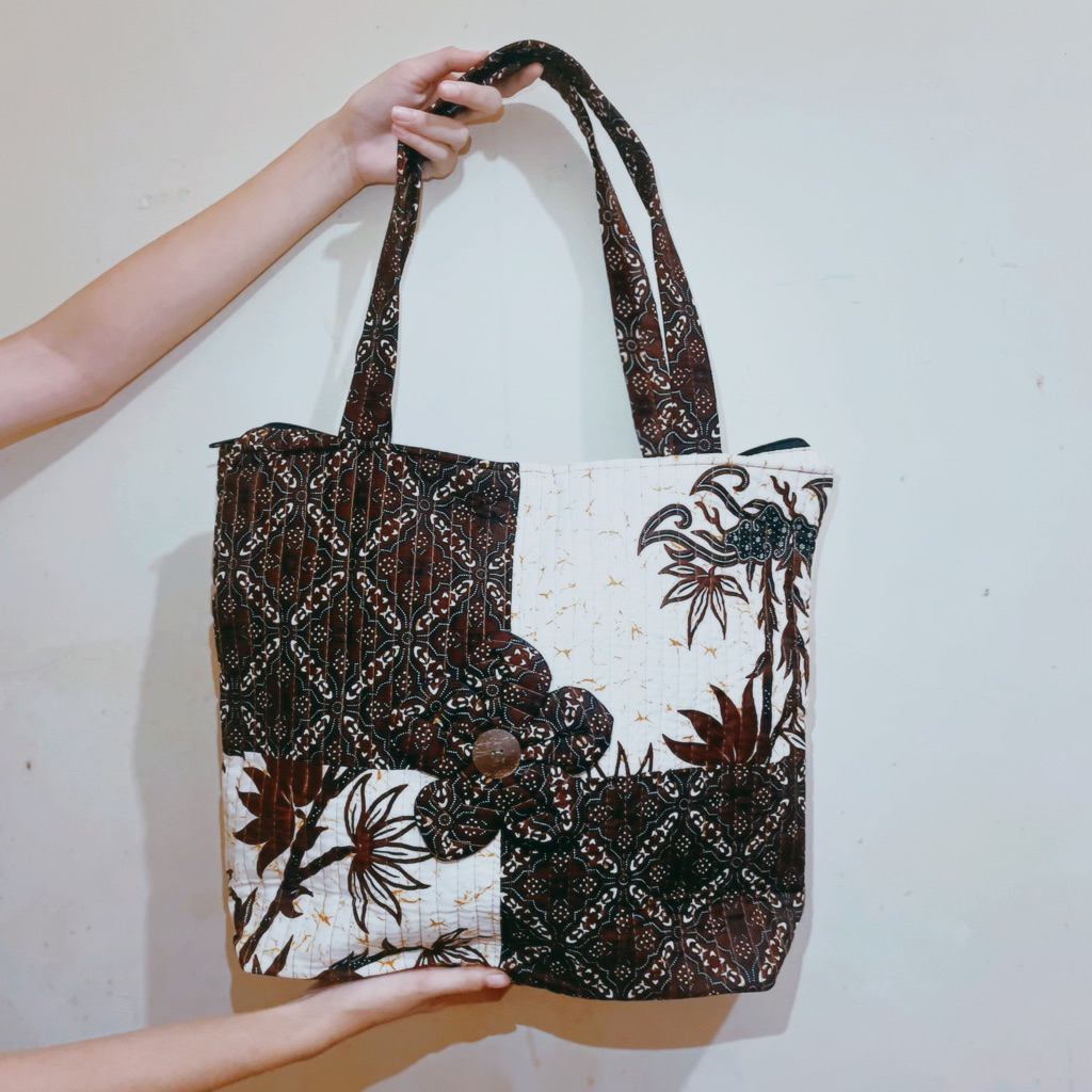 NALA TOTE BAG (besar) | COD Tas Totebag Premium Batik Kain Perca Jinjing Tenteng Etnik Oleh Oleh Han