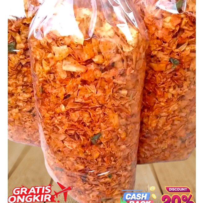 

Kripik Singkong 1 Kg Cikruh PEDAS Daun Jeruk KILOAN Keripik Cemilan Kripset Cemilan