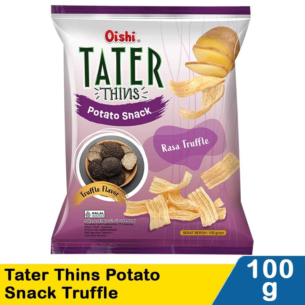 

Oishi Tater Thins Potato Snack Truffle Flavor 100gr / Oishi Snack Tater