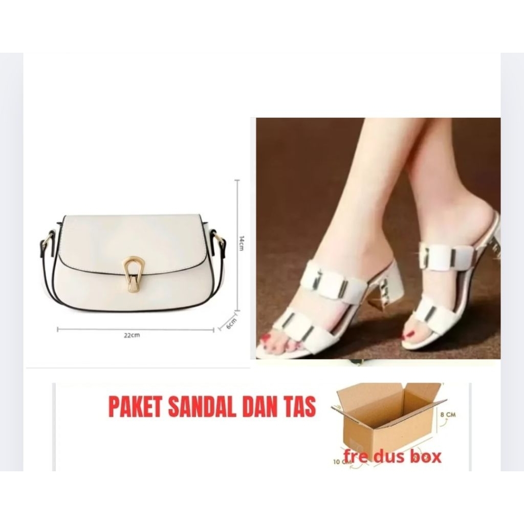 Dear Paket hemat 2in1 Tas&Sandal wanita termurah .