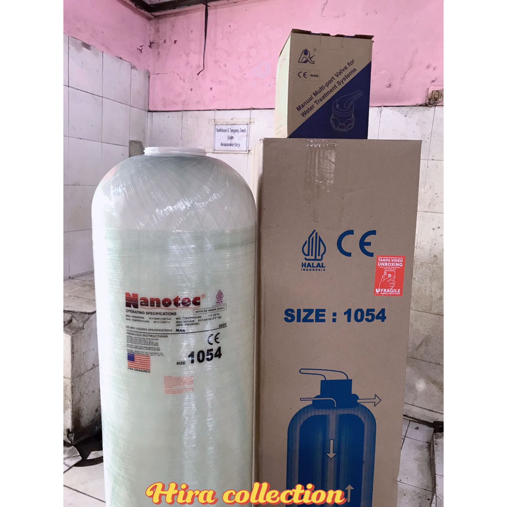Tabung Frp 1054 Nanotec / Tabung Filter Air Nanotec 1054 / Tabung Media filter air / Natural-Biru