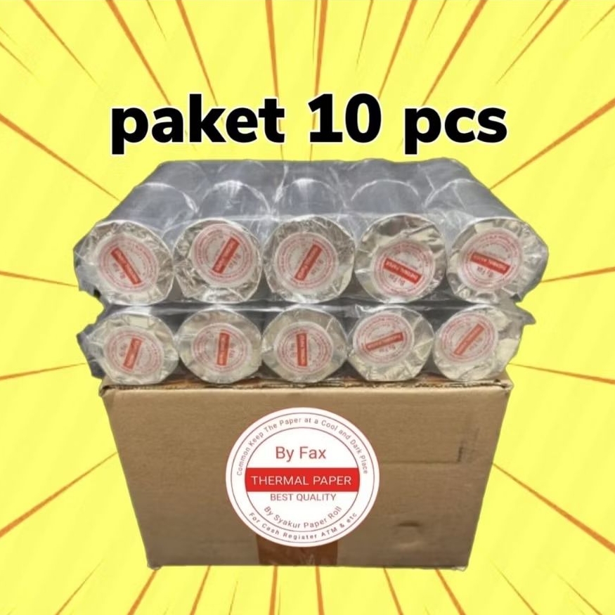 

RB Kertas kasir thermal murah 80x40 / Struk edc printer 80mm paket 10 roll