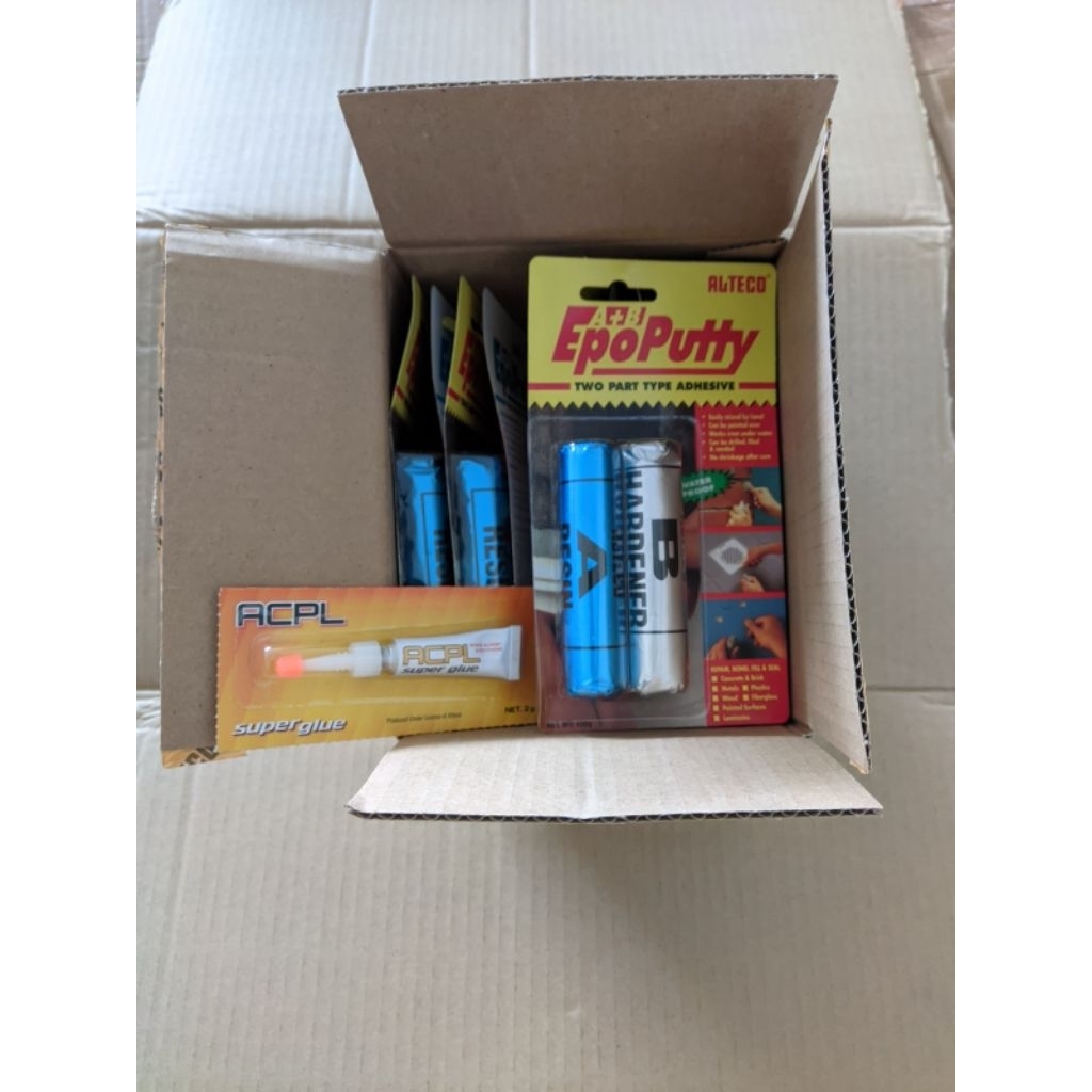 

1 lusin lem epo putty epoputty 100gr (12PCS) bonus 2 lem ACPL