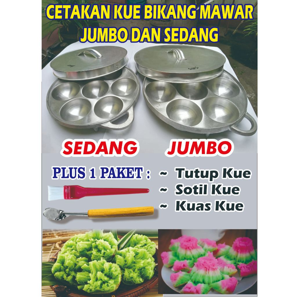 CETAKAN BIKANG MAWAR anti lengket JUMBO DAN SEDANG