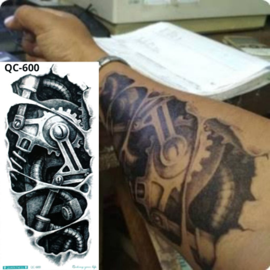 [COD] Tatto Lengan Mesin QC-600 | Tatto Tempel Sementara | Tatto Temporer REAL PICT