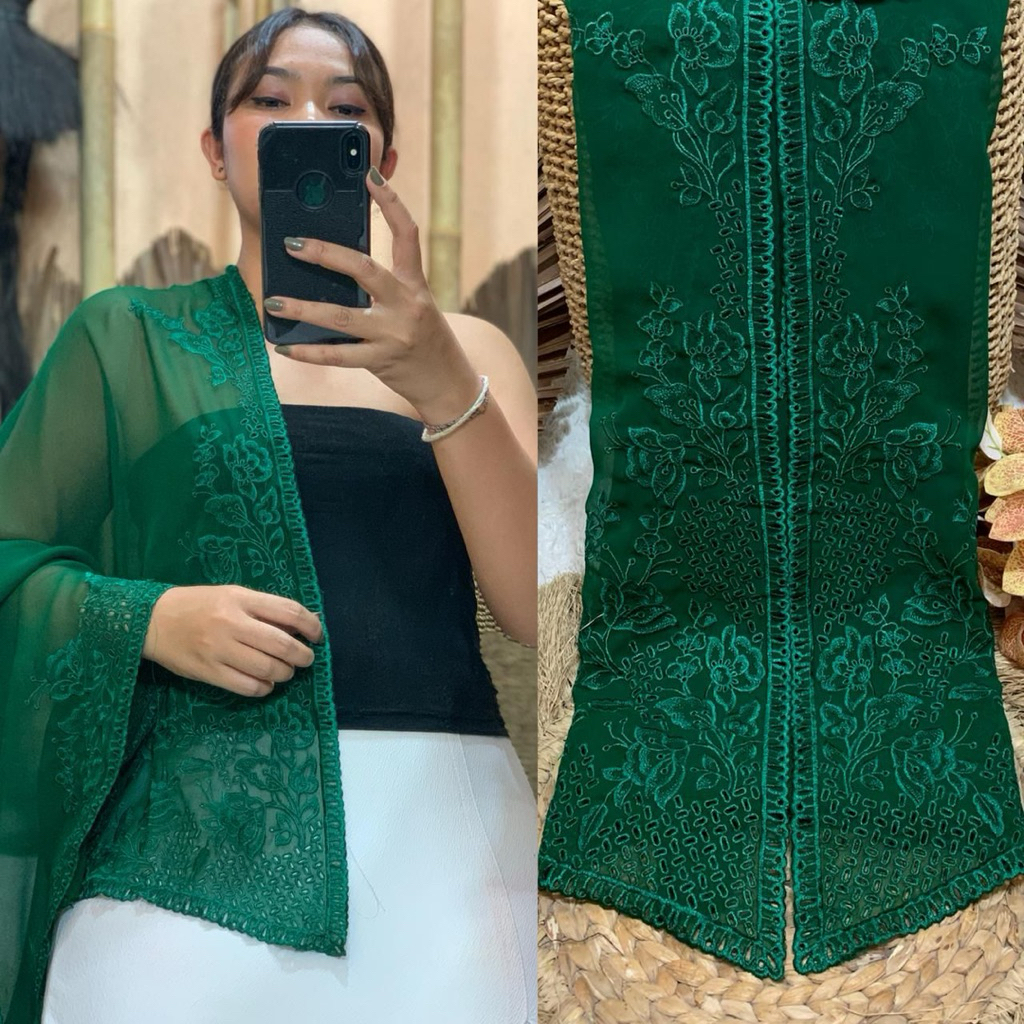 Kain kebaya bordir bali motif terbaru terlaris termurah bahan kebaya bordir bali bahan kebaya encim 