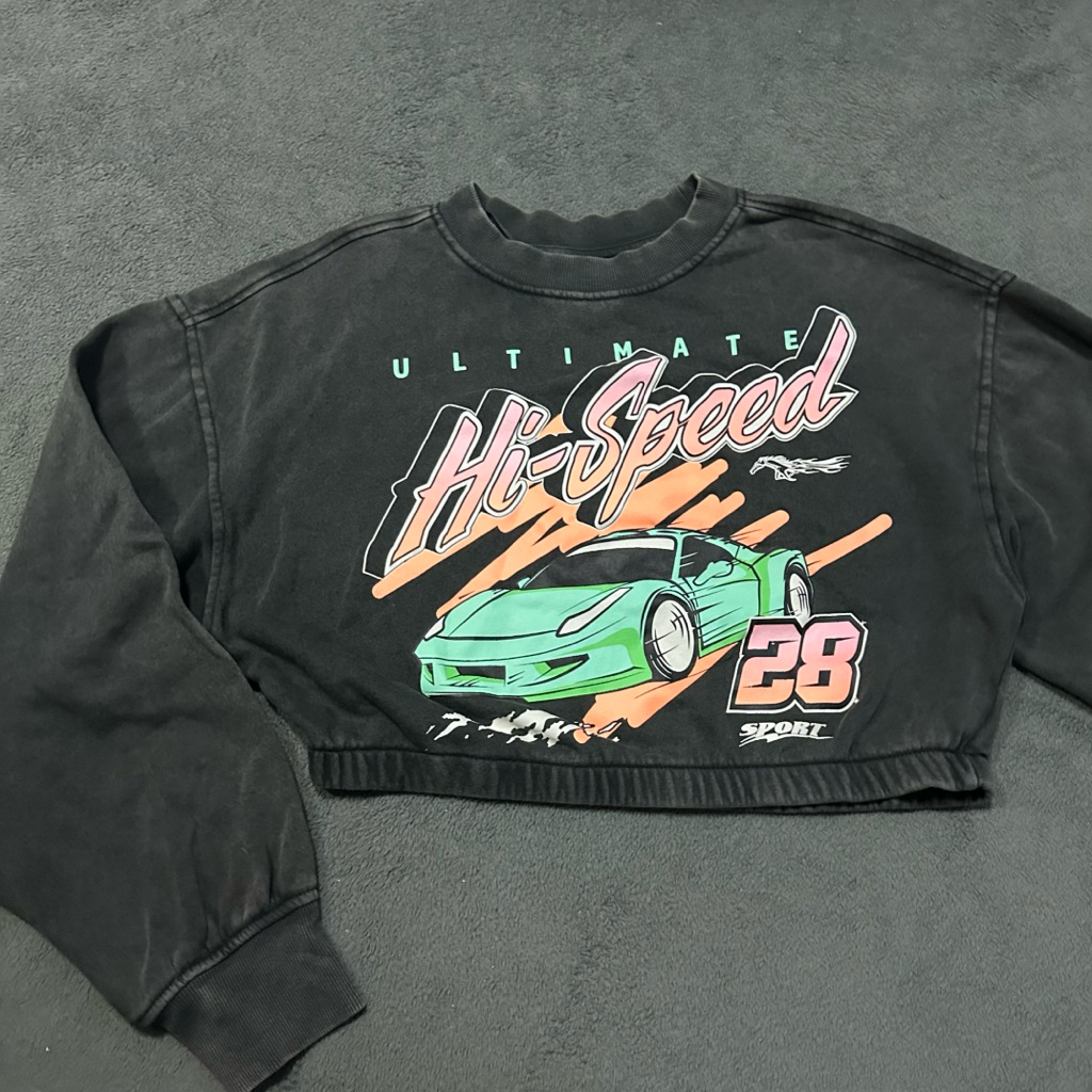 Preloved H&M Crop Hoodie Sweater Top