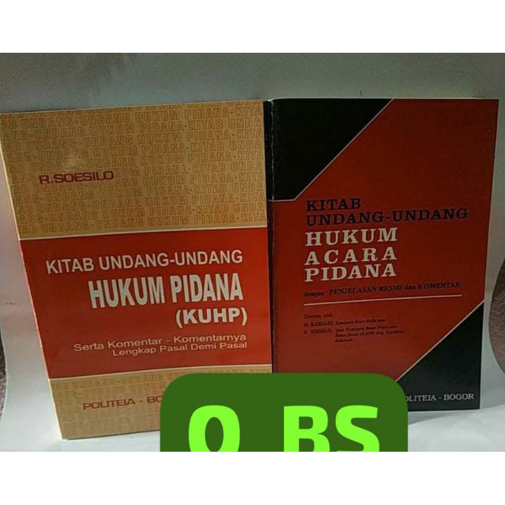 KUHP - KUHAP (2 buku) ..R.Soesilo