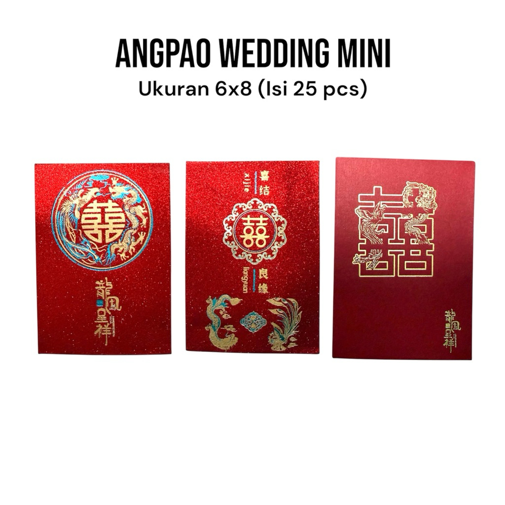 

Angpao Wedding / Shuangxi Mini 6x8 cm isi 25 pcs