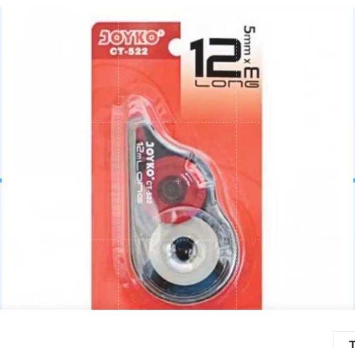 

( 1 PACK ) Tip Ex Correction Tape Tip-Ex Kertas Roll Joyko CT-522 5mm x 12m 1 PACK ISI 12 BIJI