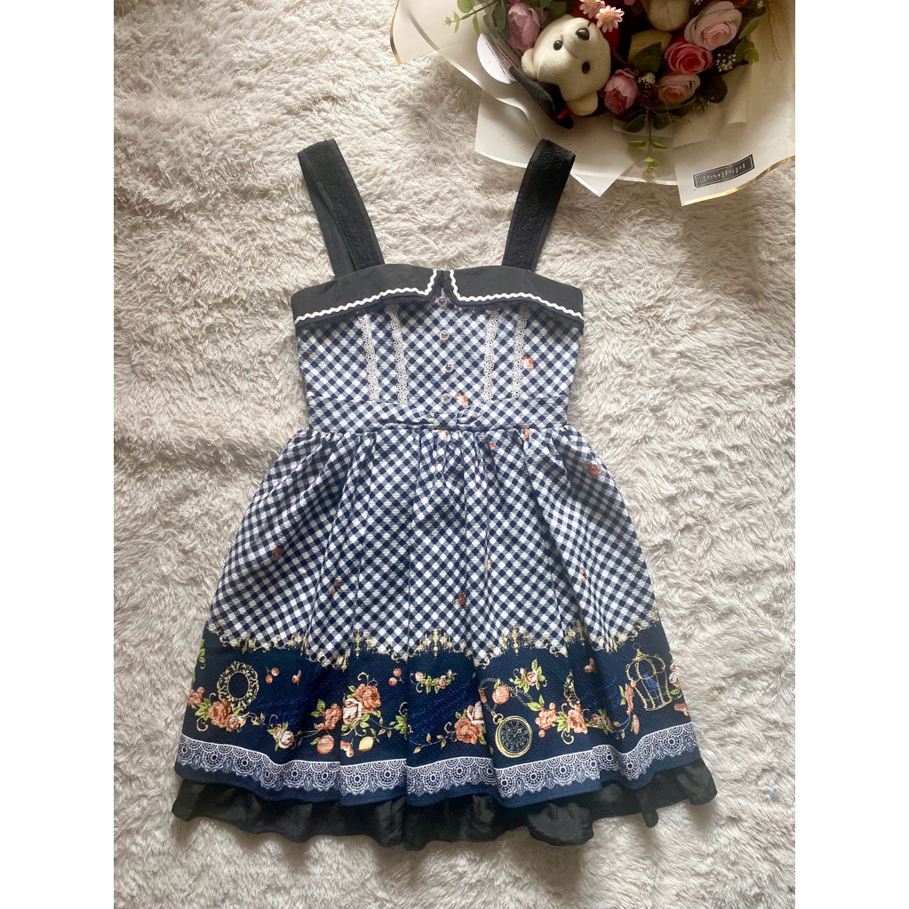 Minidress Vintage Kawai Lolita Brand Axes Fem*me Babydoll Navy
