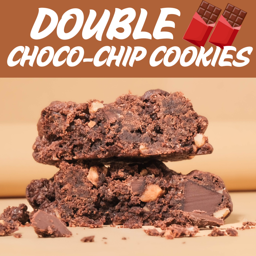 

RAJA AMBON-Double Choco Chip Soft Cookies, Double Chocolate Chips, Chocolate Chunks, Cacao, and Walnut