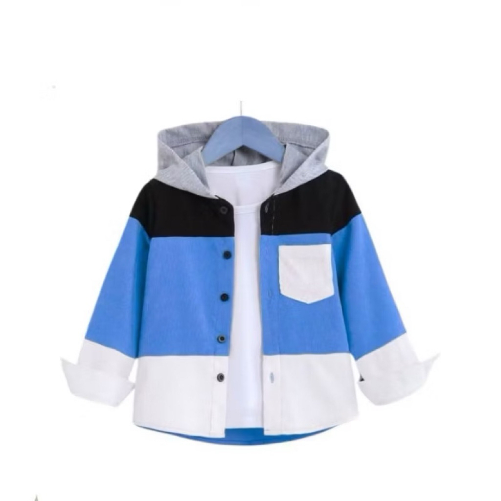 KEMEJA + HOODIE ANAK BAHAN CORDUROY MIX 3 WARNA