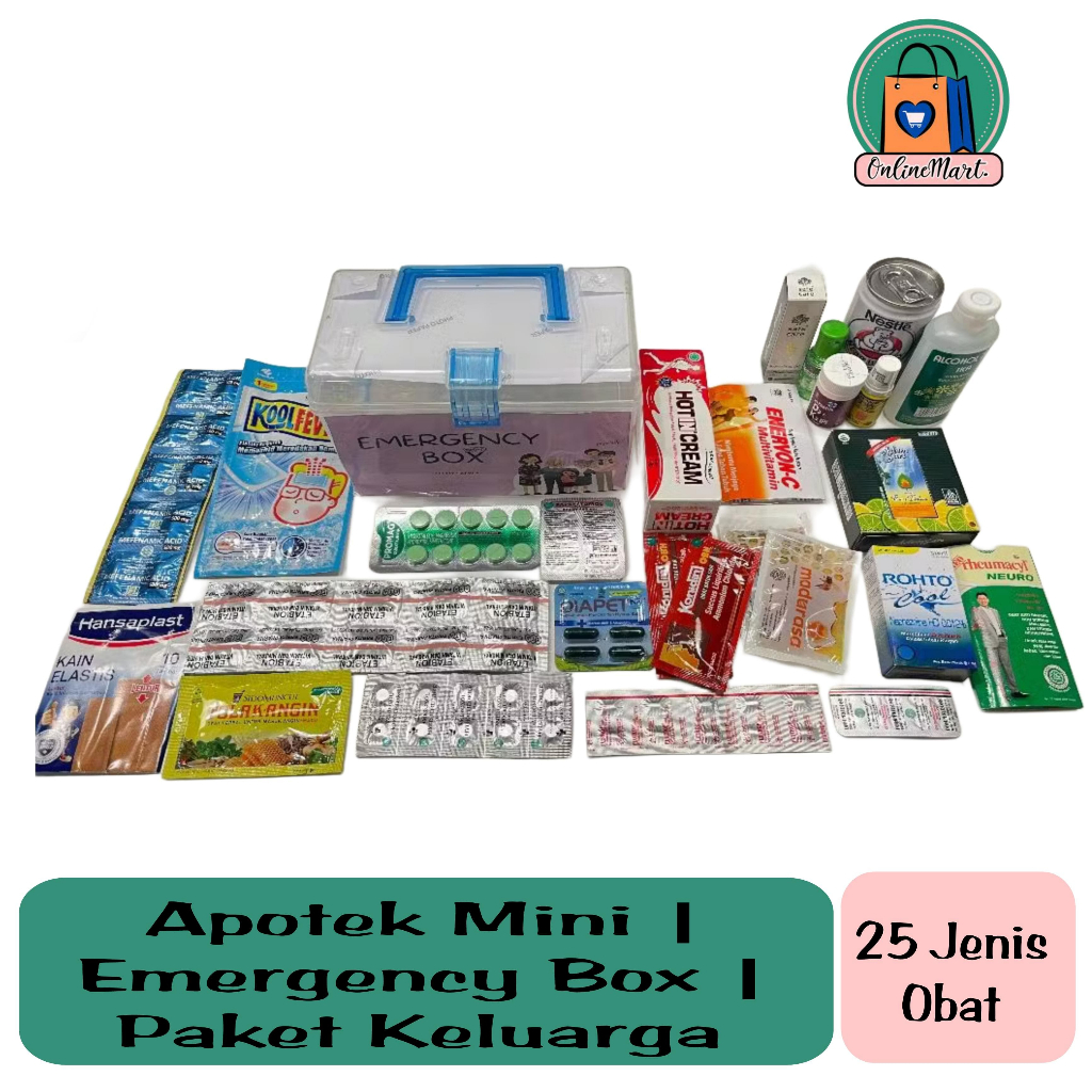 APOTEK MINI | EMERGENCY BOX | KOTAK APOTEK MINI | PAKET KELUARGA