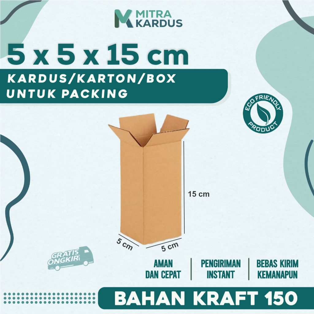 

kardus packing 5x5x15 cm / box karton corrugated single wall premium / Box Packing packing online