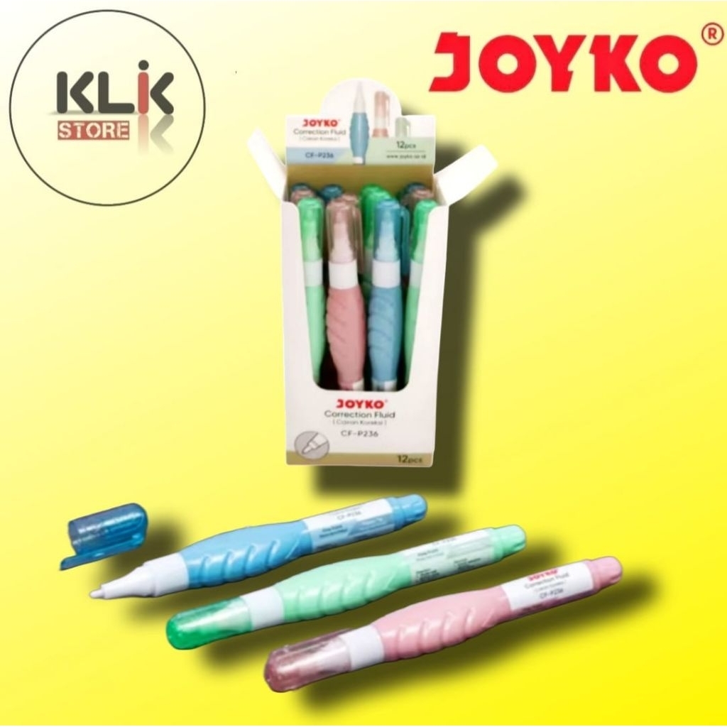 

(Ecer / 1pcs) Correction Pen Fluid Joyko P-236 / Tip Ex Cair Warna Pastel