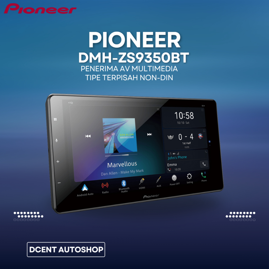 Headunit Android Mobil - Headunit Android Double Din Pioneer DMH-ZS9350BT Hi-Res - 9 Inch Penerima A
