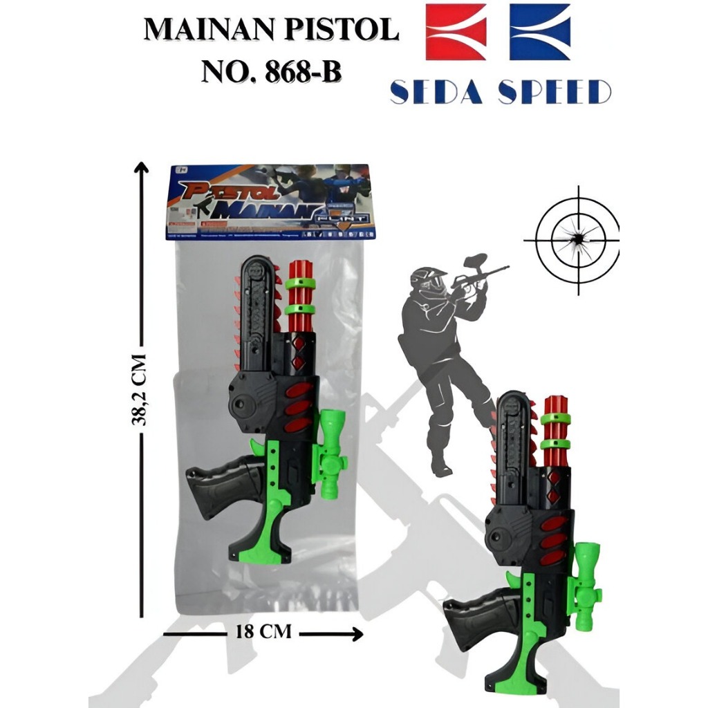 PISTOL MAINAN ANAK/MAINAN SENJATA LARAS PANJANG/ADA SUARA DAN LAMPU (868G)