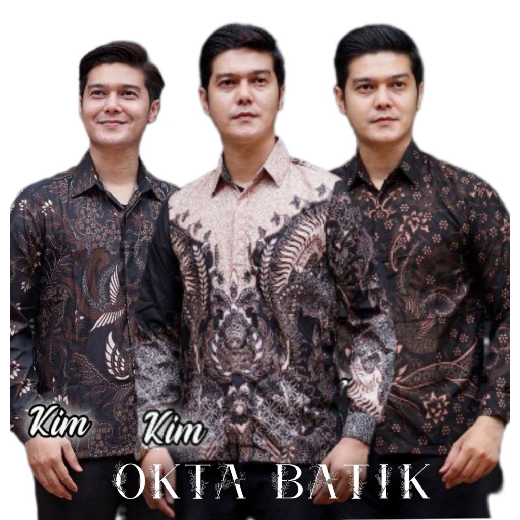 Batik pria lengan panjang modern//baju batik pria lengan panjang