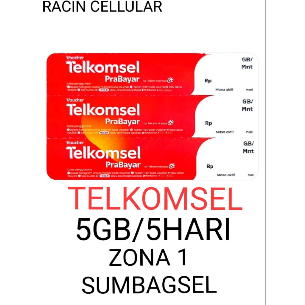 Voucher Telkomsel5GB/5Hari(ZONA1SUMBAGSEL)