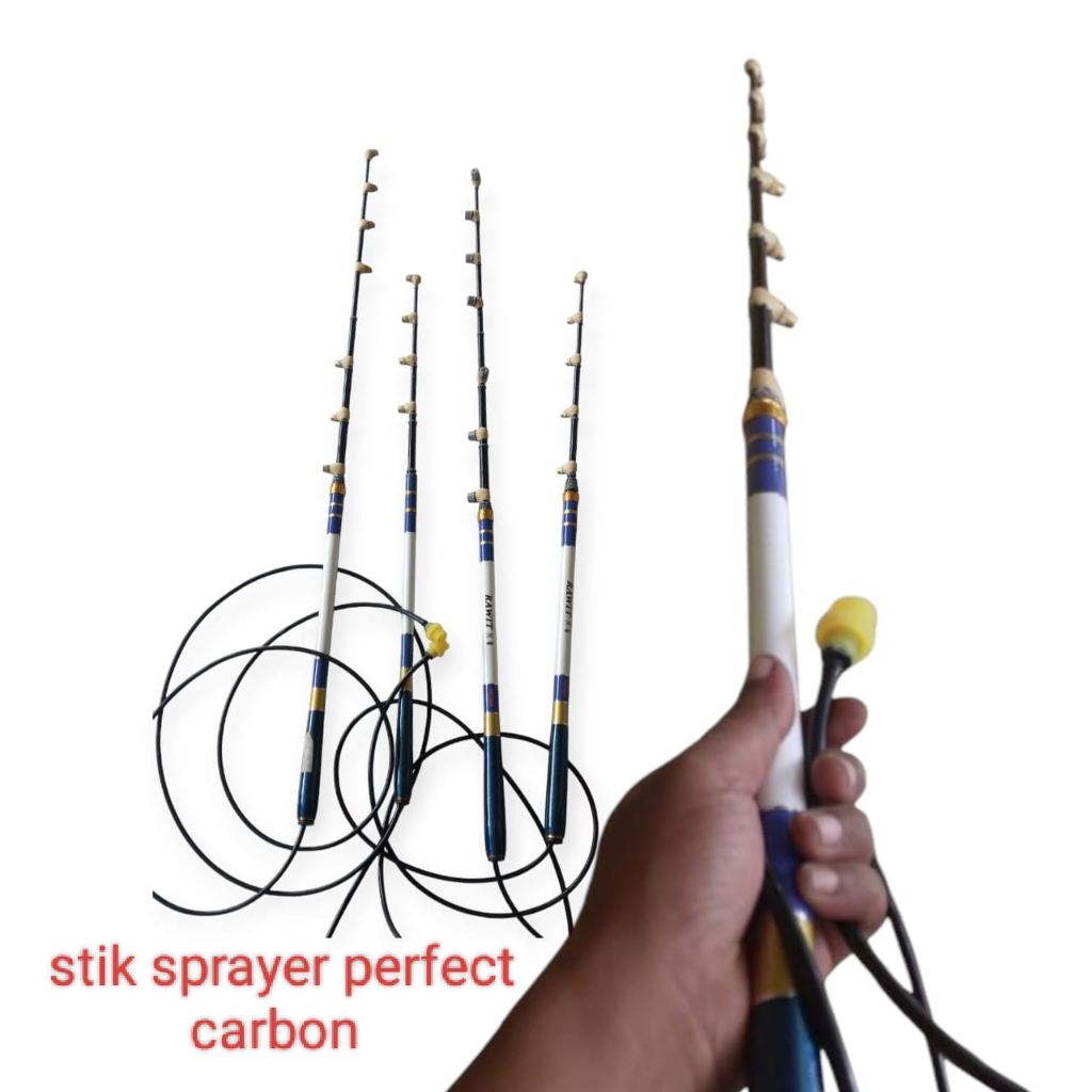 Stik sorayer elektrik karbon, stik semprot hama, stik sprayer panjang bes carbon 3,4 meter 2,3,4,5,6