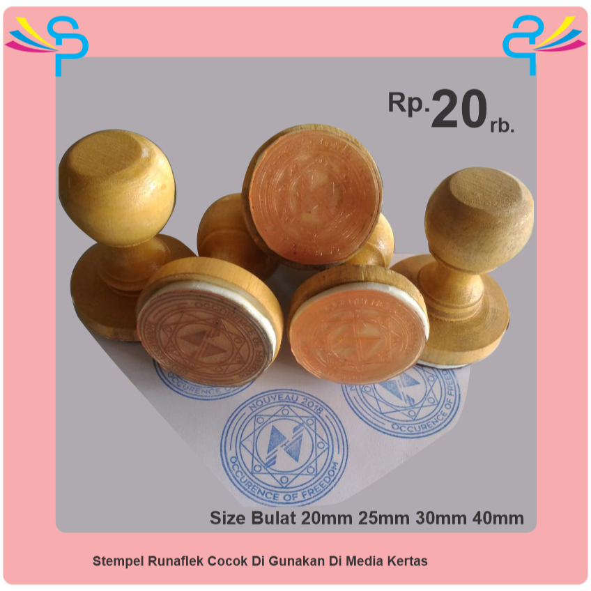 

stempel kayu bulat stempel runaflek design custom stempel murah