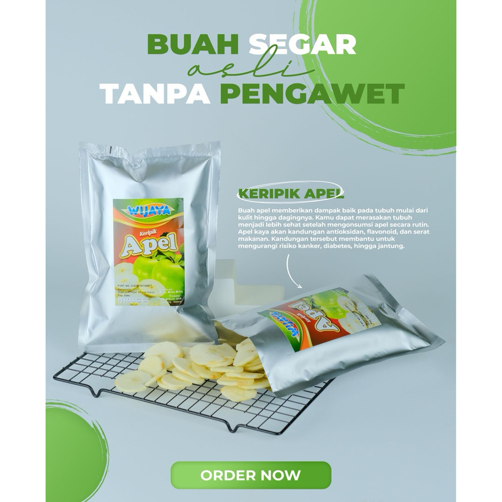 

Kripik buah apel asli