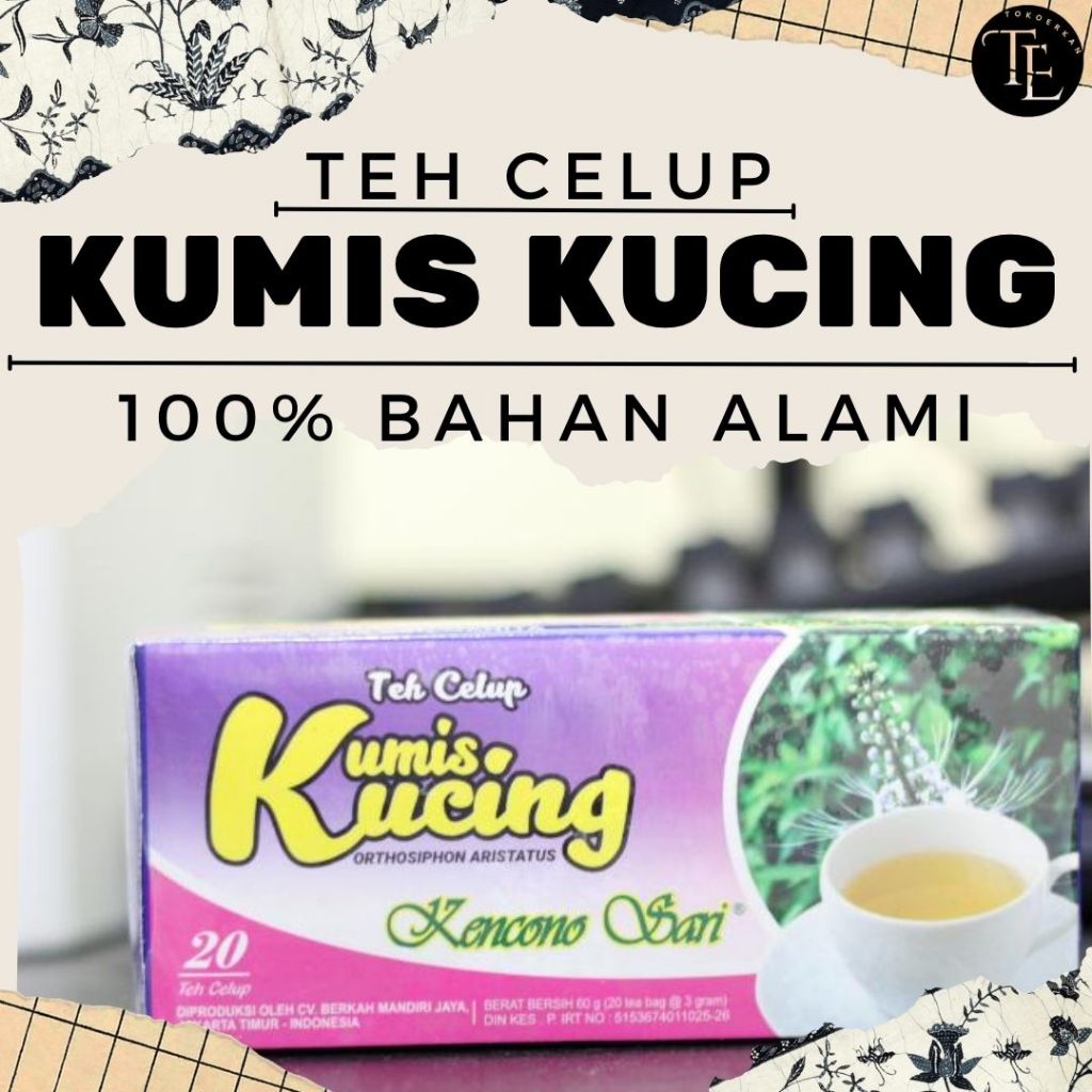 

Teh Celup Kumis Kucing Kencono Sari Tea Herbal Batu Ginjal Lancar Kemih