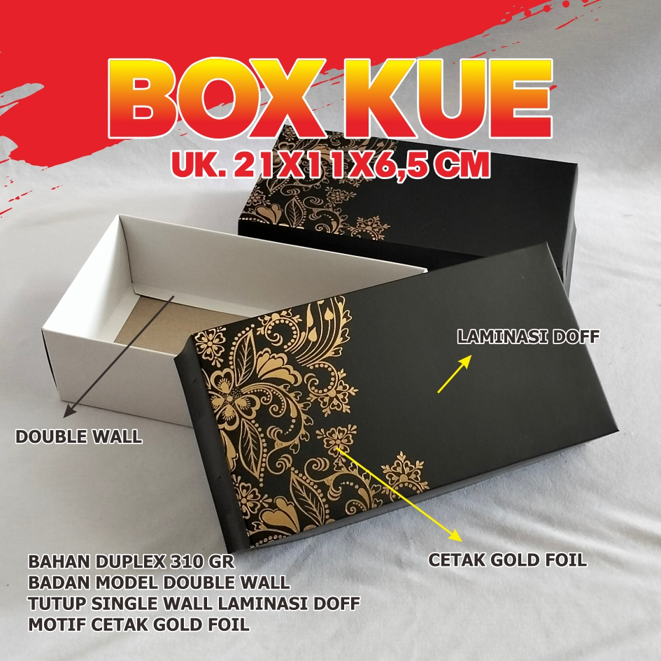 

(10 PCS) 21x11x6,5 BOX KUE UNIVERSAL BOX HAMPERS KUKER UNIVERSAL