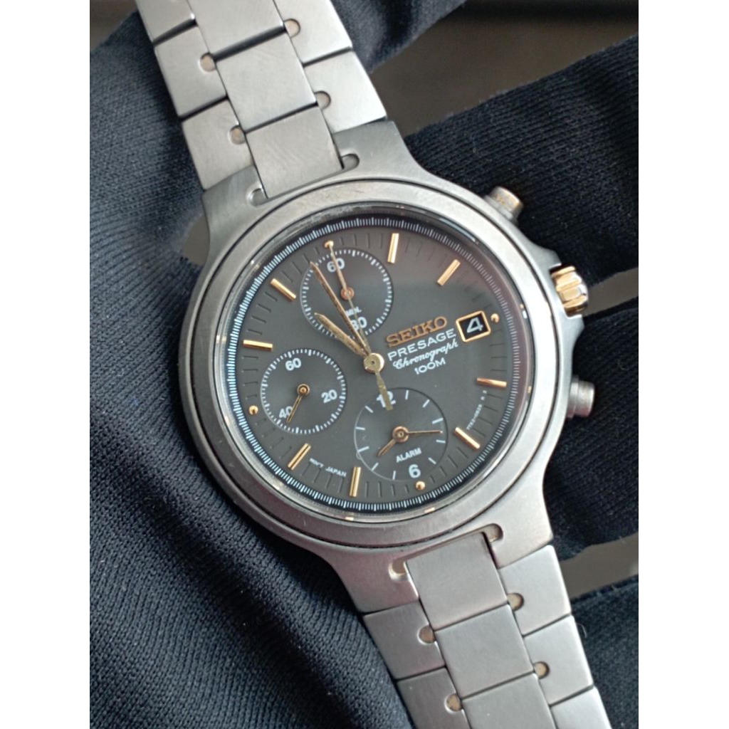JAM TANGAN SEIKO PRESAGE TITANIUM CHRONOGRAF ORIGINAL SECOND